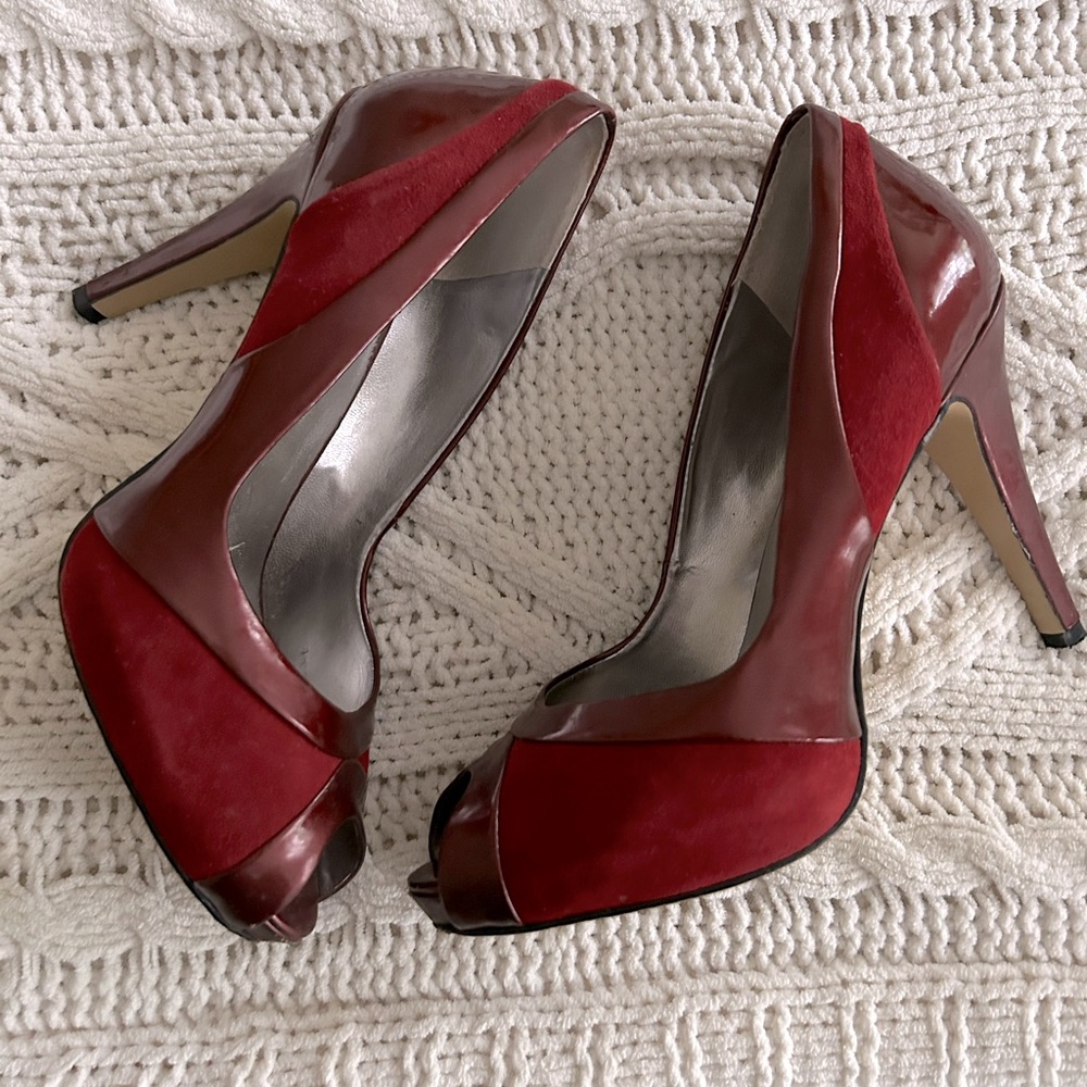 Red high heels, still in box size 6.5